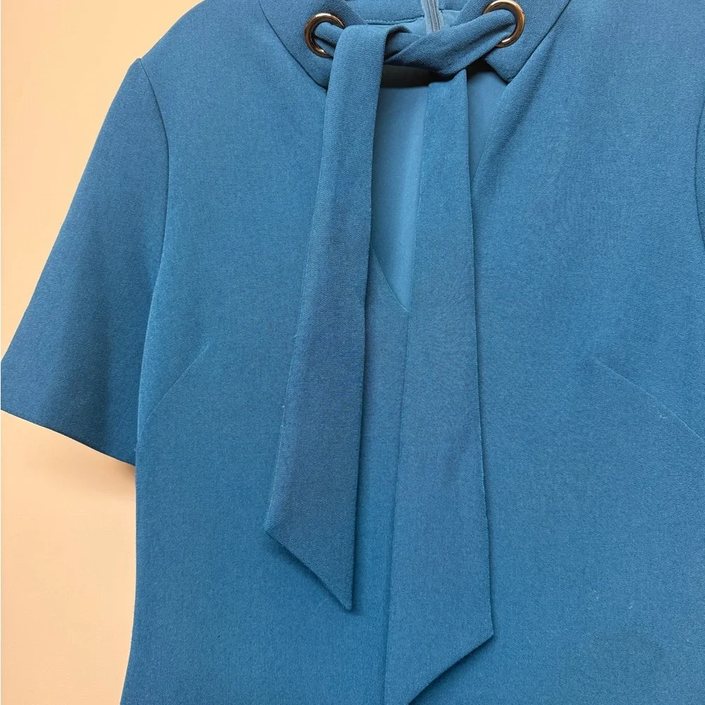Badgley Mischka Deep Blue Dress SIZE 8 - Picture 2 of 4